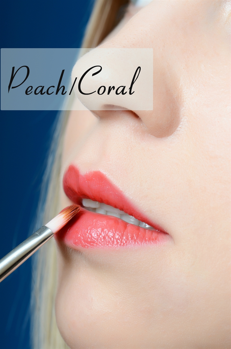 coral lipstick