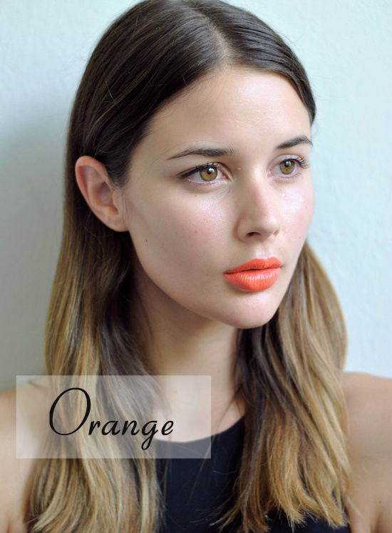 orange lipstick