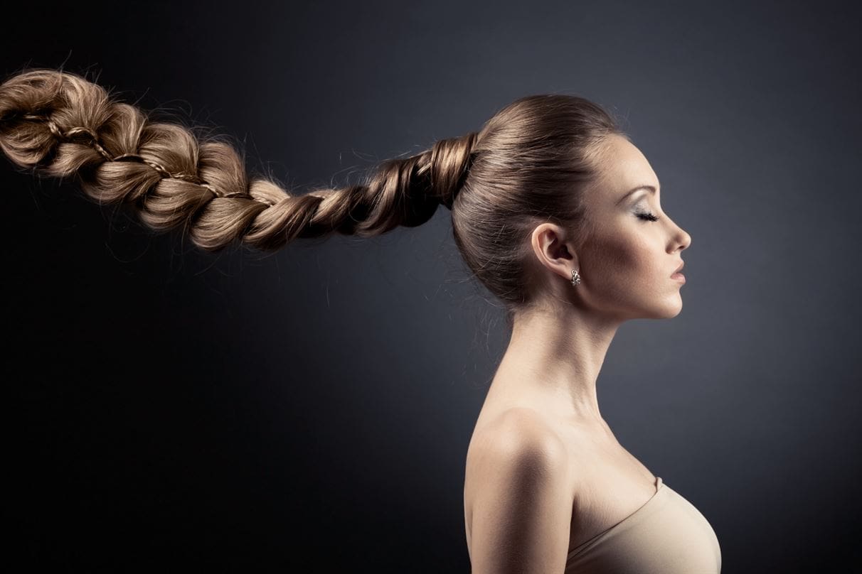 Beautiful Woman Portrait. Long Brown Hair