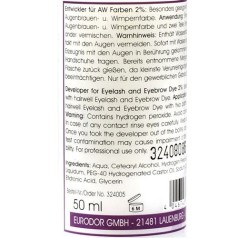 Eyelash Eyebrow Tint Cream Developer 50ml