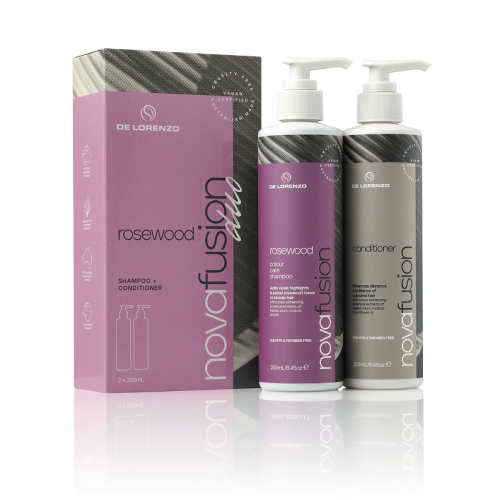 De Lorenzo Nova Fusion Rosewood Shampoo and Conditioner Duo Pack