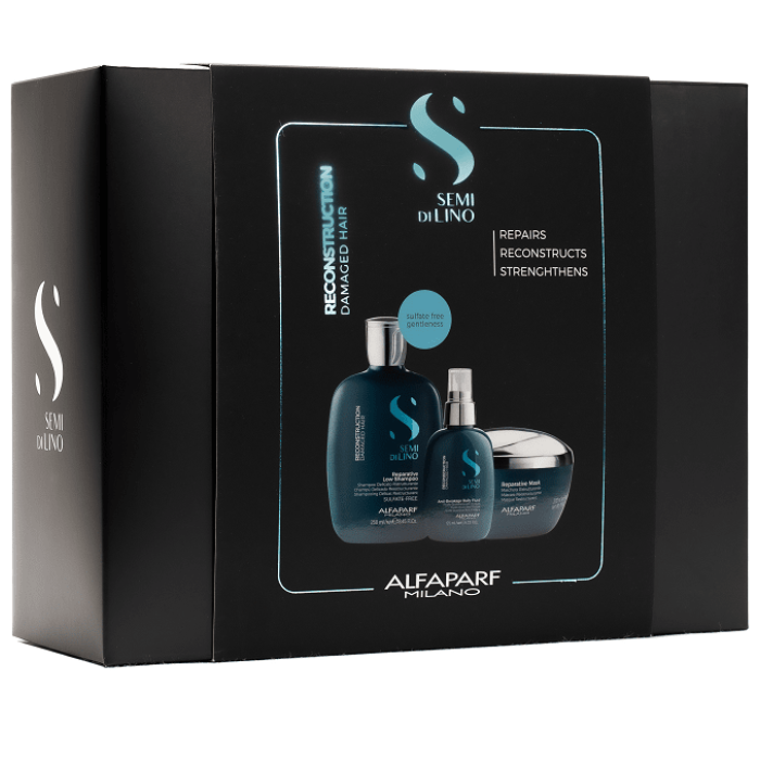 Alfaparf Semi Di Lino Reconstruction Trio Pack with Anti-Breakage Fluid