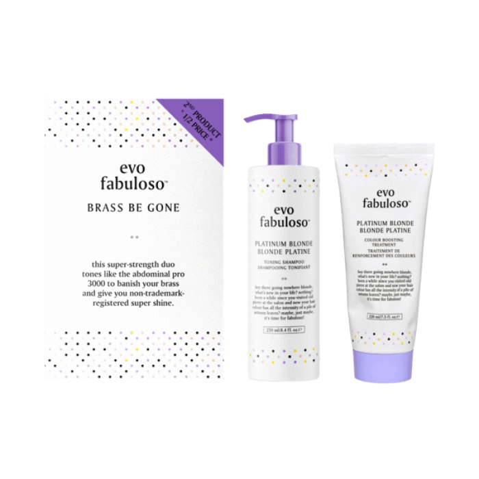 Evo Fabuloso Brass Be Gone Platinum Blonde Duo Pack