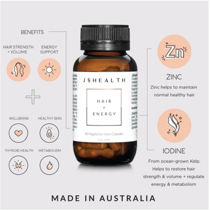 JSHealth HAIR + ENERGY FORMULA CAPSULES
