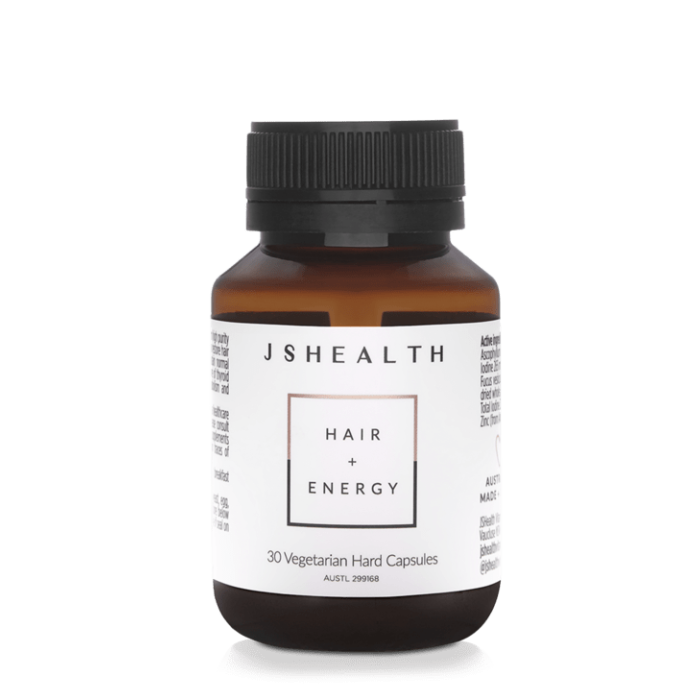 JSHealth HAIR + ENERGY FORMULA CAPSULES