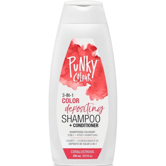Punky Colour 3-in-1 Color-Depositing Shampoo + Conditioner - Coralustrious