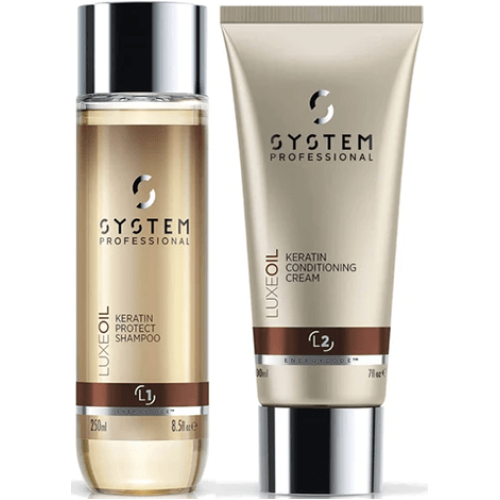 System Professional Luxeoil Keratin Protect Shampoo and Conditioning Cream Duo