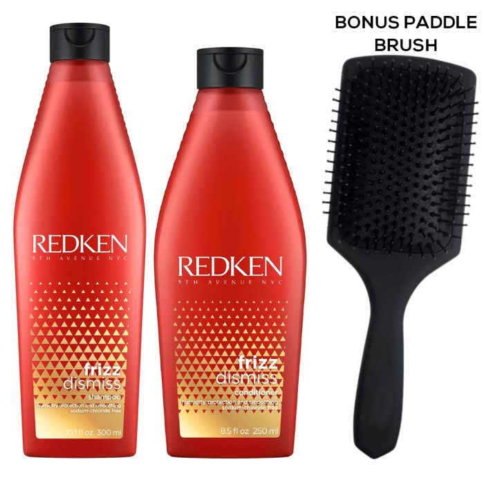 Redken Fight Frizz - Frizz Dismiss Duo - With Bonus Paddle Brush