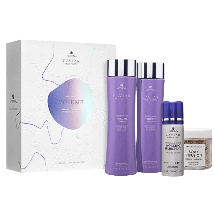 Alterna Caviar Multiplying Volume Quad Pack with Bonus Salt by Hendrix Gift