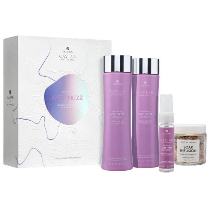 Alterna Caviar Smoothing Anti-Frizz Quad Pack with Bonus Salt by Hendrix Gift