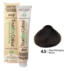 True Eco Hair Colour Creme 4-5 Deep Mahogany Brown