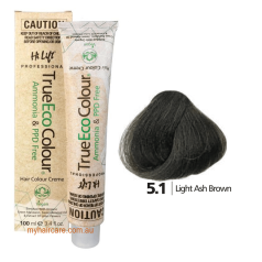 True Eco Hair Colour Creme 5-1 Light Ash Brown