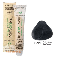 True Eco Hair Colour Creme 6-11 Dark Intense Ash Blonde