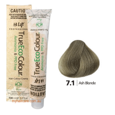 True Eco Hair Colour Creme 7-1 Ash Blonde