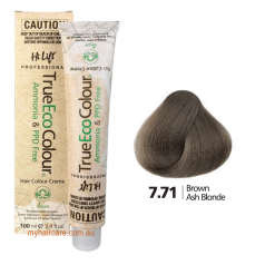 True Eco Hair Colour Creme 7-71 Brown Ash Blonde