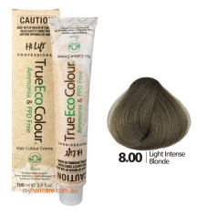 True Eco Hair Colour Creme 8-00 Light Intense Blonde