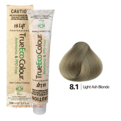 True Eco Hair Colour Creme 8-1 Light Ash Blonde