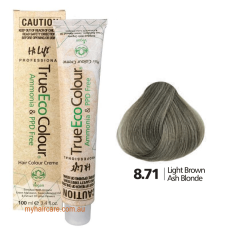 True Eco Hair Colour Creme 8-71 Light Brown Ash Blonde