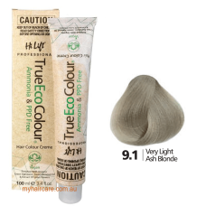True Eco Hair Colour Creme 9-1 Very light Ash Blonde