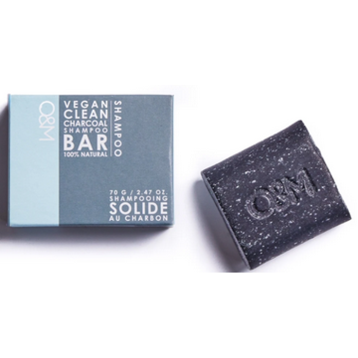 O&M Original Mineral Charcoal Shampoo Bar