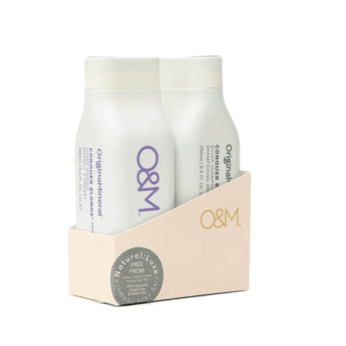 O&M Original Mineral Conquer Blonde Shampoo & Masque Duo