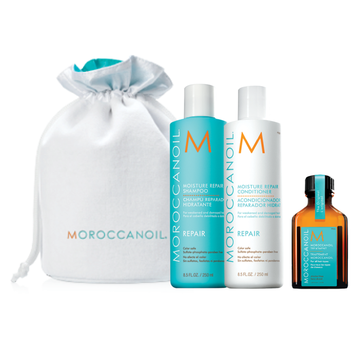 Moroccanoil Cosmetic Pouch Moisture Repair Trio Pack