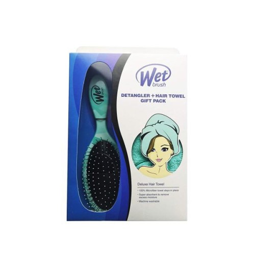 Wet Brush Detangler & Hair Towel Gift Pack