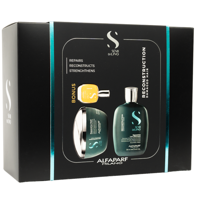 Alfaparf Semi Di Lino Reconstruction Trio Pack with Cristalli Liquidi