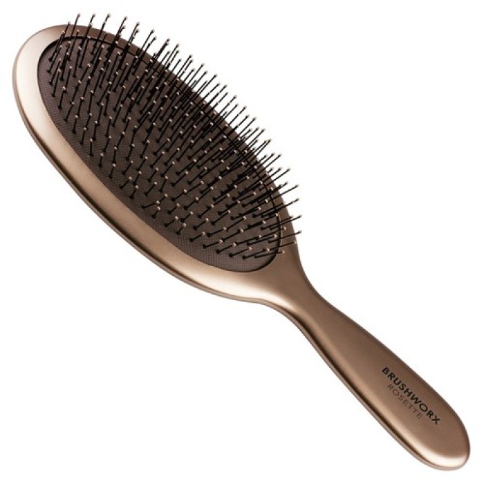 Brushworx Rosette Gold Cushion Hair Brush Large