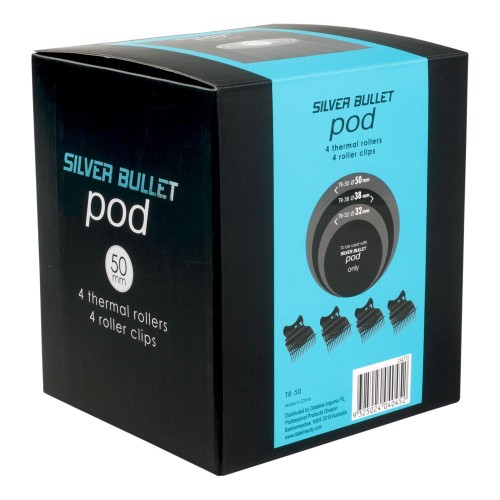Silver Bullet Pod Heating 4pc Hot Rollers and Clips 50mm - XLarge