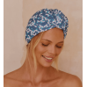 Louvelle Dahlia shower cap - French Navy Polka Dot