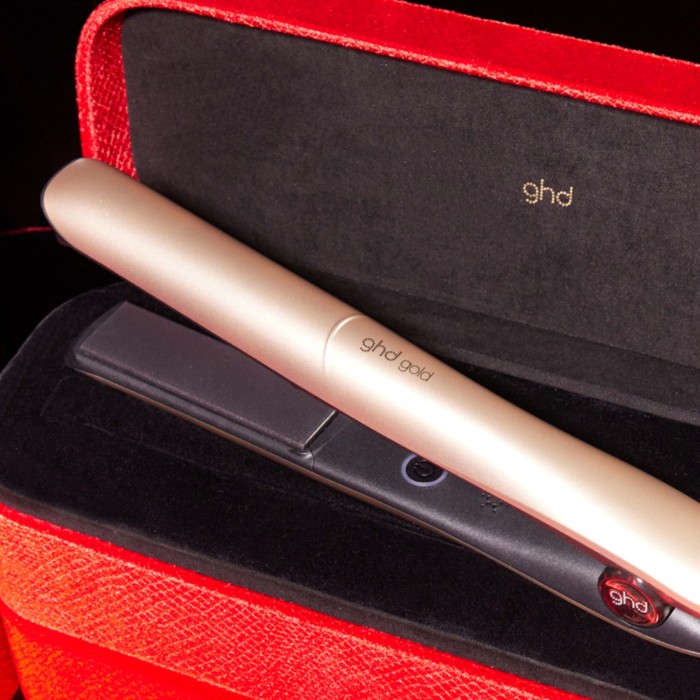 ghd gold hair straightener gift set in champagne gold
