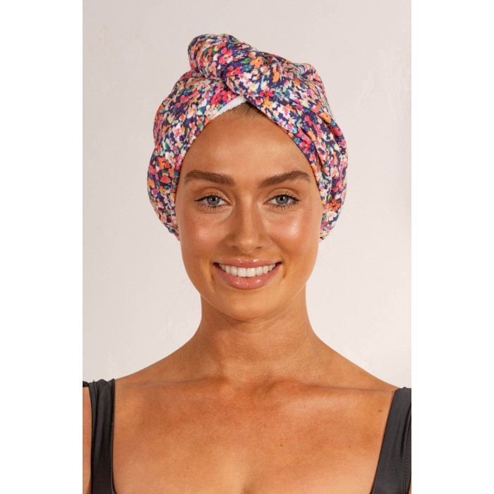 Louvelle RIVA Hair Towel Wrap in Bright Ditsy Louvelle RIVA Hair Towel Wrap in Bright Ditsy