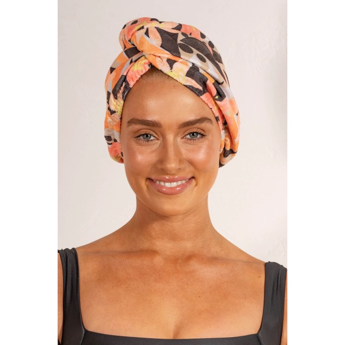 Louvelle Riva Hair Towel Wrap in Sunkissed Lily