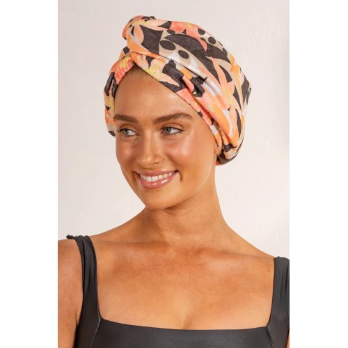 Louvelle Riva Hair Towel Wrap in Sunkissed Lily