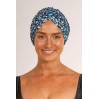 Louvelle Amelie Shower Cap in Denim Leopard