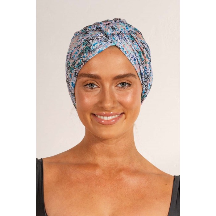 Louvelle Amelie Shower Cap in Pastel Geo Louvelle Amelie Shower Cap in Pastel Geo