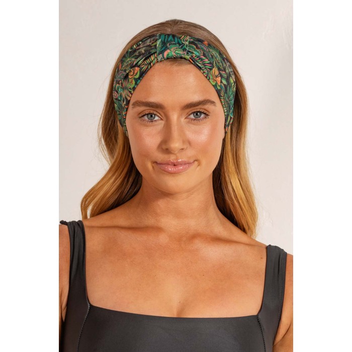 Louvelle SERAPHINE headband in Tropical Leaves