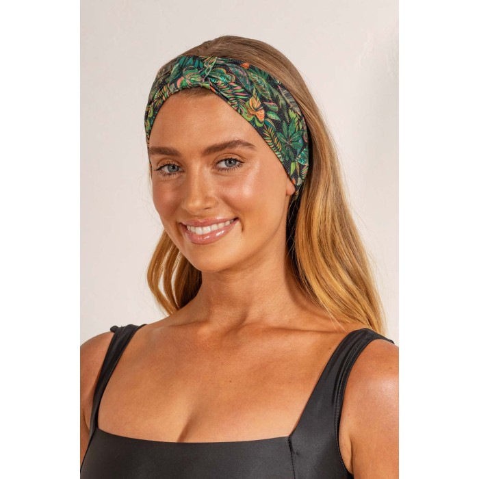 Louvelle SERAPHINE headband in Tropical Leaves