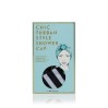 Louvelle Amelie Shower Cap in Monochrome Stripe Louvelle Amelie Shower Cap in Monochrome Stripe