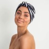 Louvelle Dahlia shower Cap in Monochrome Stripe