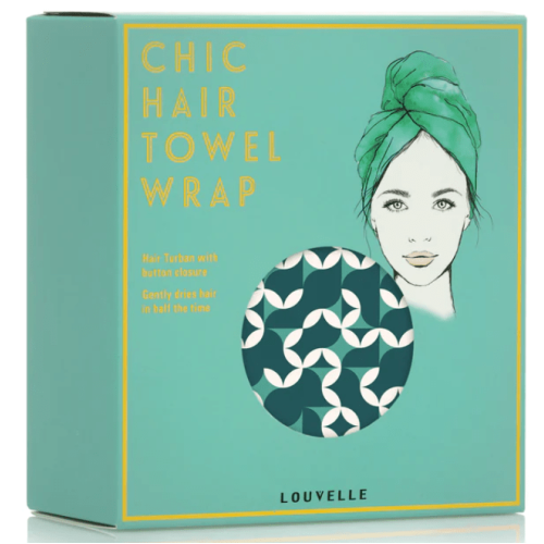 Louvelle RIVA Hair Towel Wrap - Emerald Geo