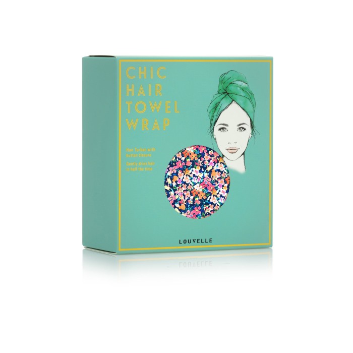 Louvelle RIVA Hair Towel Wrap in Bright Ditsy Louvelle RIVA Hair Towel Wrap in Bright Ditsy
