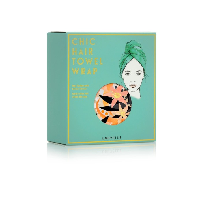 Louvelle Riva Hair Towel Wrap in Sunkissed Lily