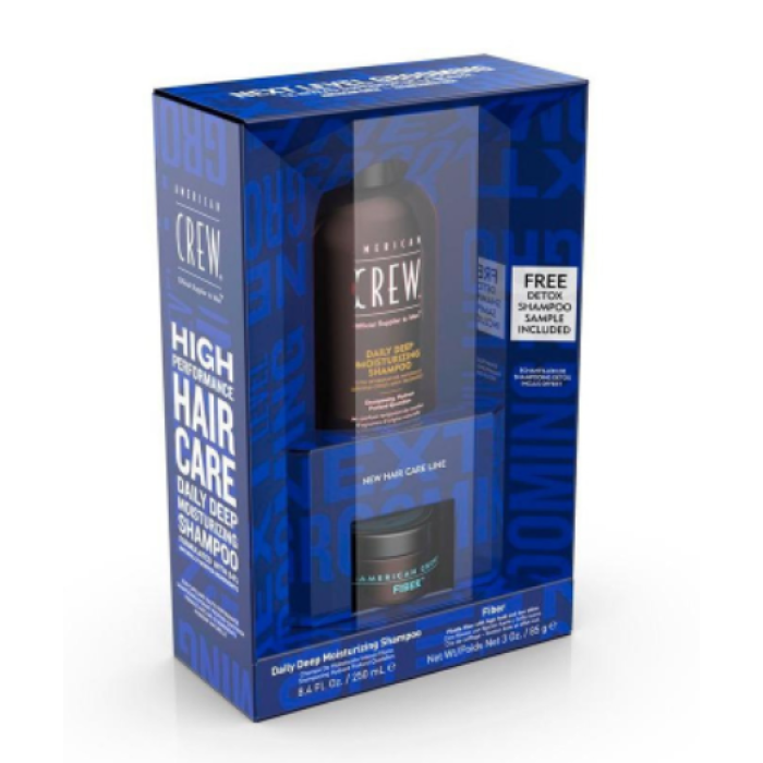 American Crew  Next Level Fiber & Daily Deep Moisturizing Shampoo Duo
