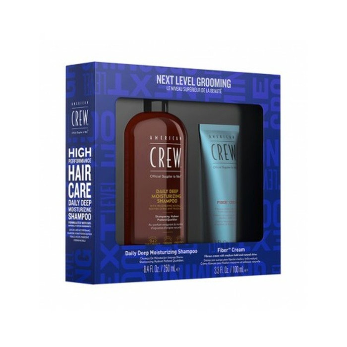 American Crew  Next Level Grooming Fiber & Daily Deep Moisturizing Shampoo Duo