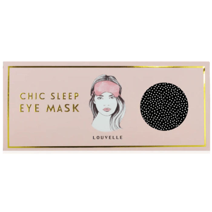 Louvelle Chloe Eye Mask - French Navy Polka Dot