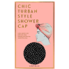 Louvelle Dahlia shower cap - French Navy Polka Dot