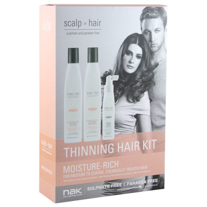 NAK Scalp To Hair Mositure Rich Thinning Kit with Mineral Defence