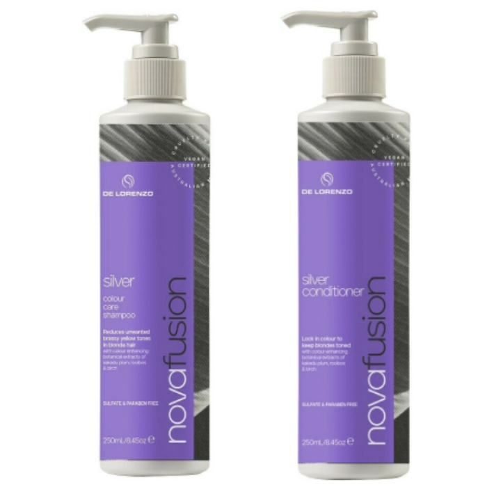 De Lorenzo Nova Fusion Silver Shampoo and Conditioner Duo